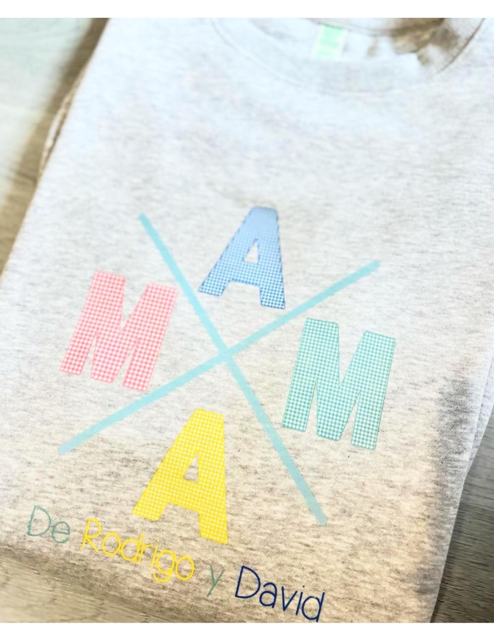 Sudadera Mamá vichy lovers