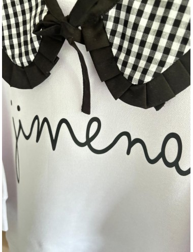 Sudadera con cuello vichy