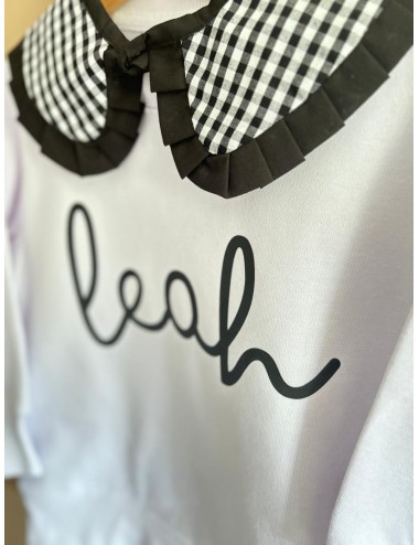Sudadera con cuello vichy