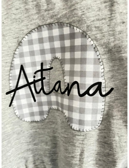 Sudadera vichy gris