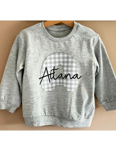 Sudadera vichy gris
